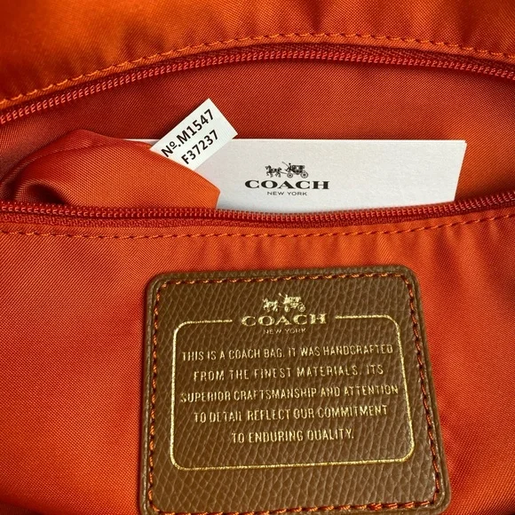 Coach NWT Sawyer Canvas Large Tote Bag Classic Red Turnlock - Picture 16 of 17